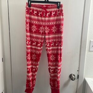 Girls red and white pajama joggers size XL (14-16), new